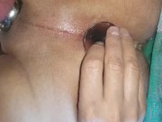 cum on my ass after anal beads fucking