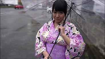 Big tits classic japanese teen with kimono fucked at first time porn