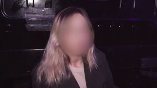 Waitress on a Break with Beautiful Natural Breasts Getting Roughly Pounded into a Van