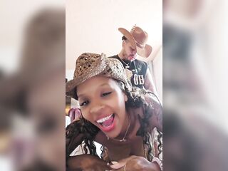 Cow hotty and cowboy