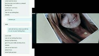 Boss roleplay pervy cam chat with Ellie