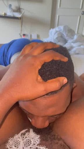 Eating a fat hairy pussy