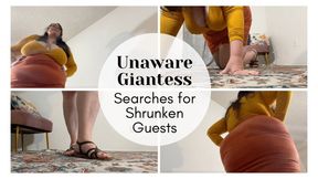 Unaware Giantess Searches For Shrunken Guests