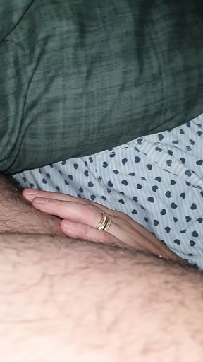 Will step mom handjob step son dick in bed ???