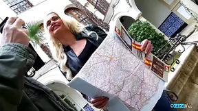 Ghetto babe with big ass and small tits learns to get fucked while wearing
