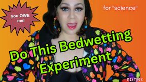 Do this Bedwetting Experiment!