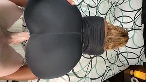 Ripped her jumpsuit and fucked her black pussy POV
