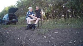 Mother-in-law in a Park Jerks off My Dick Until I Cum