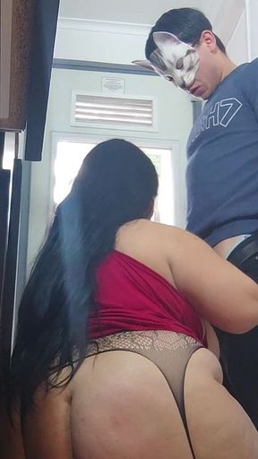 Busty and Big Ass Stepmother, Only Fans in Slow Motion, Fucked in the Kitchen