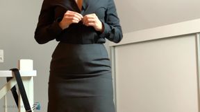 Personal assistant gets ass orgasm