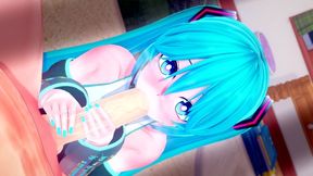 Hatsune Miku's Big Boob MILF gives a wild creampie