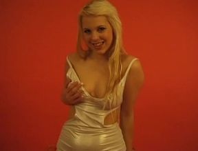 Super sexy blonde girl is posing first time for the camera