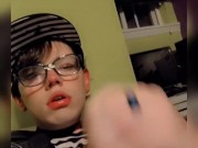 Nonbinary Model Gets Dressed Up To Mastubate For You (Self Cumshot)