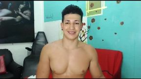 Latino Model Akiles Plays with His Dick