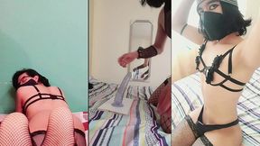 femboy trapyale locked up and having fun in his room with his lingerie part3