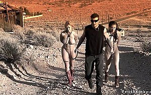 Hunter dominates two savage babes