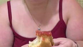 Reina Lokita eating some grub
