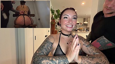 Obedient Huge Ass Brunette Slut First Time Dominated!