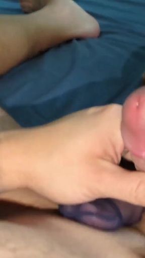 Nylon Footjob for Nap...