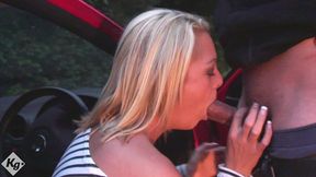 cum slut krystal pink sucks of stanger outdoors