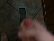 Solo male cums on hand