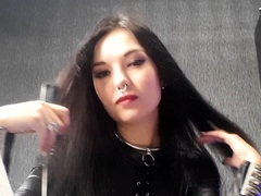 Cute curly brunette solo webcam masturbation