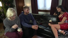 Married couple and t-girl anal fucking