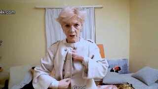 Old blonde stuffed to the gills in the hottest POV vid