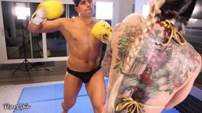 Boxing Match: Sam Stout Vs Mars Solo - Belly Punching, Mixed Boxing, Female Boxing, POV Boxing, Mixed Fighting, Female Fighting,