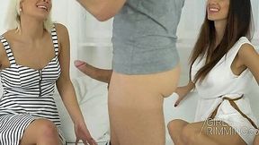 Step sister lends a hand as her friend rims her step-brother