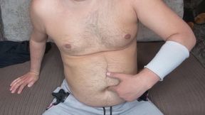 Bob finger fucks his belly button