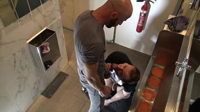 the muscle french pornstar aymeric deveil used raw by daddy in public toilets