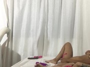 I use a vibrator and anres to penetrate my horny girlfriend's pussy
