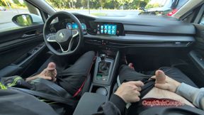 Cum Stained Shirt 3 Risky Car Fun