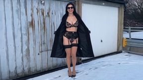 Lingerie and snow