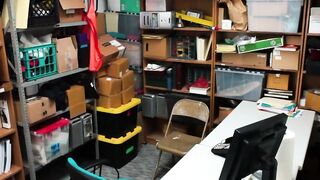 ShopliftersPunished.com - Brunette teen Alex Harper takes dirty cop cock deep in her