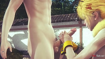 Final Fantasy Yaoi Honey Bee Cloud Trans handjob and bareback