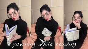 Yawning while reading