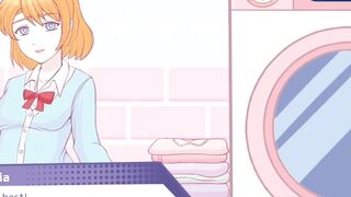 Hot Blonde Teenager Gives A Sensual Handjob While Doing Laundry - Erin Electra