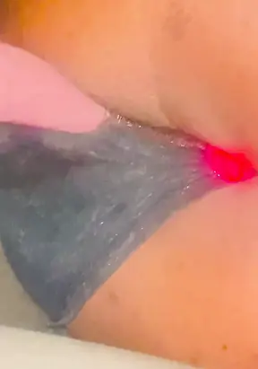 Stuffed and played with - A dildo in a tight asshole