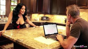 Curvy Latina Milf Kiara Seduces Husband after Long Time in Kitchen