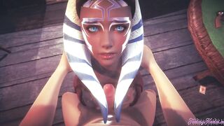 Starwars Anime point of view Ahsoka 3D 4D - fellatio and screwed cowgirl stily with cummed