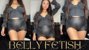 Belly & Bellybutton Fetish + bloated + dancing + creamy
