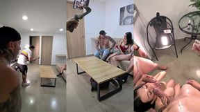 bts - hotwife is shared by her husband with her english teacher - backstage club
