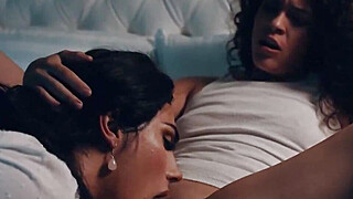 Shemale Stepmother And Her Curly Haired Stepdaughter Are Kissing On Her Bed.After That,TS Stepmom Licks And Fucks The Tight Pussy Of Her Stepteen.