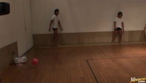 Japanese Babes Go Wild Playing Naughty Ball Games in the Buff