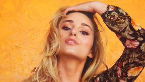 Sexy blonde COUGAR exposing amazing body after passion striptease session