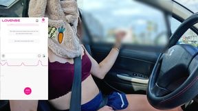 A friend of mine is filming me while I drive and a fan controls my lovense vibrator remotely