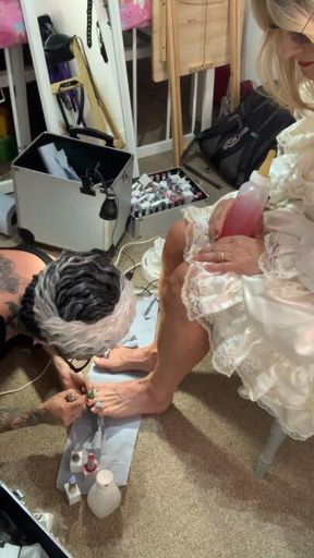 Sissy Pedicure (Part 2)