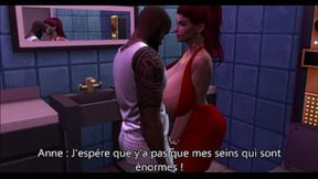 French Sims 4 fuckers suck&#x1F61C; each other in toilet bliss